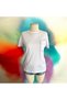 White Women's t-shirt with Embellished Embellishments, New Season Trend, Single Jersey , 100% Cotton - 5