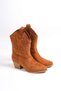 Women's Tan Embroidered Cowboy Boots - 3
