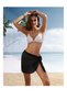 Black Tulle Pareo Women's Beach Dress Bikini Swimsuit Top