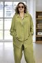 SOFT VISCOSE FABRIC WAIST RUBBER TROUSERS BATTAL LARGE SIZE JACKET TROUSERS DOUBLE SET - 3