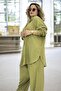 SOFT VISCOSE FABRIC WAIST RUBBER TROUSERS BATTAL LARGE SIZE JACKET TROUSERS DOUBLE SET - 5
