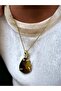 Medusa Natural Stone Tiger Eye Necklace - Non-Tarnish Chain - 4