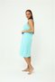 Lace Detailed Nightgown in Oversized Size with Green Colored Straps - 5