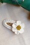 Daisy Patterned Snap Fastener Set of 2 Baby Girl Hair Accessory Clip / Baby Clip - Girl's Hair Clip - 2
