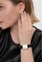 Perseph Gold Case Silver Dial Black Cord Women's Wristwatch - 6