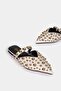 White Lori Women's Slippers with Gold Drops - 4