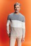 Standard Fit Striped Crew Neck Knitwear Sweater B2394Ax23Wn - 3