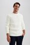 Standard Fit Regular Cut Crew Neck Knitwear Sweater B0544Ax23Wn - 3
