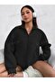 Unisex Large Size Zippered Oversize Winter Stand Collar Cardigan Hoodie - 4
