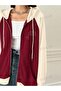 Unisex Large Size Beautiful Back and Front Printed Raglan Sleeve Hooded Oversize Winter Cardigan Hoodie - 5