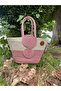 Straw Jute Look Handbag - Beach and Shoulder Bag - 3