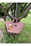 Straw Jute Look Clutch Bag Beach Bag Shoulder Bag - 4