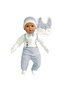 Blue 5-Piece Baby Boy Hospital Discharge Set with Teddy Bear Strap and Bow Tie