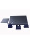 Damla 5 (Five) Piece Black Office Table Top Desk Mat Set - 4