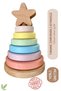 Waldorf Natural Wooden Toy Star Hanoi Tower Gift Baby Kids Room Decor Intelligence Montessori - 2