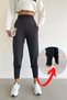 Women's Black High Waist Pleated Trousers - 4
