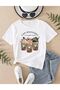 White Cat Puccino Printed Children's T-shirt