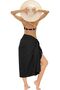 Women's Black Pareo Non-Show Brazilian Beach Skirt 78*148 (Read Product Features) - 4