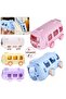 Teddy Bear Water Bottle, Bus Water Bottle, Teddy Bear Print Themed Water Bottle, Teddy Bear Car Water Bottle with Straw, 500ml - 8