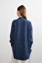 Navy Blue Tunic - Sleeve Quilted Design - 5