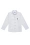 Boy's White Long Sleeve Basic Shirt 100% Cotton