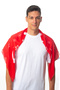 Crescent and Star 5 Pieces Red and White Chastity Shawl - 100x100 cm, Dispensing for Friends - 5