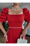 ruffle pearl detailed dress - 2