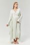 Water Green Maternity and Maternity Nightgown and Dressing Gown Set - 2