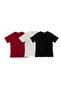 Men's 3-Pack Comfort Fit 100% Cotton Combed Compact T-Shirt 31751 Black-White-Burgundy - 3