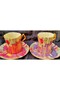 Baguette Porcelain Hand Painting Set of 2 Coffee Cups - 5