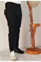 Men's Black Slim Fit Stretch Fabric Jeans - 2