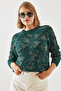 Women's Nefti Green Knitwear Sweater 20246178 - 5