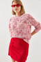 Women's Pink Knitwear Sweater 20246178 - 3