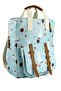 Water Green Rabbit Pattern Kindergarten Nursery Daily Use Children's Backpack Baby Bag Water Bottle Compartment - 3