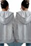 2-Piece Plain Basic Cardigan - Gray Gray Winter Oversize Hooded Zippered Pocket Detailed Cardigan - 2