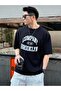 Company Brooklyn T-Shirt - Black Printed Oversize Crew Neck Short Sleeve - 4