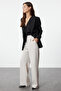 Bej Wide Leg/Geniş Paça Dokuma Kumaş Pantolon TWOAW22PL0139 - 4