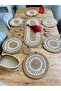 Wicker Jute Presentation Plate Coaster Supla American Service Runner Basket and Cup Holder 14 Pcs Modacardin