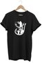 Hunting Deer Fish Engagement Printed Hunting Nature Themed Regular Fit 100% Cotton Black T-Shirt
