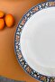 Verde 6-Person 20 cm Special Design Porcelain Pit Dinner Plate Set - 4