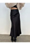 Long Satin Women's Skirt - Elastic Waist - 3