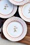 Pastisserie 6-Piece 19 cm Special Design Premium Porcelain Floral Cake Plate Set - 3