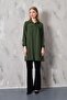 Women's Imported Linen Tunic Shirt with Gathered Front and Elastic Sleeves - 6