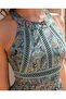 Shawl Patterned Backless Chiffon Long Dress - 3