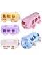 Teddy Bear Water Bottle, Bus Water Bottle, Teddy Bear Print Themed Water Bottle, Teddy Bear Car Water Bottle with Straw, 500ml - 5