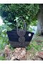 Jute Straw Looking Handbag Beach Bag Shoulder Bag - 4