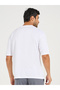 Soft Texture Badge Detail Oversized Athleisure T-Shirt - 5