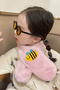 Bee Kids Teddy Bear Plush Scarf Camisole Windproof Welsoft Fleece Neck Collar Shawl - 2