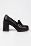 Women's Black Patent Leather Casual Shoes - 5