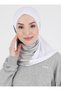 Colorful Sports Hijab - Premium Athlete Comfortable Ready-To-Wear Hijab - White Gray Anthracite - 2